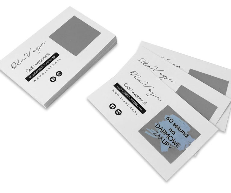 Zdrapka w formacie wizytówkowym