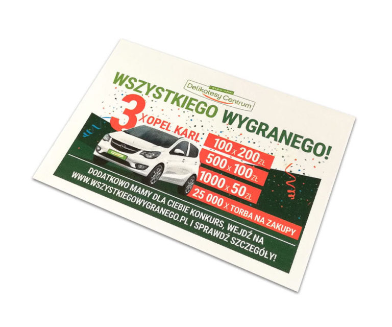 Kupon ze zdrapką Delikatesy Centrum