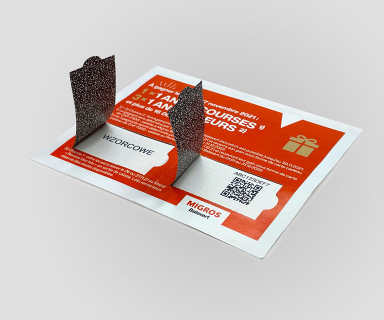 Kupon z otwieranym okienkiem