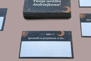 Zdrapki andrzejkowe w formacie wizytówkowym