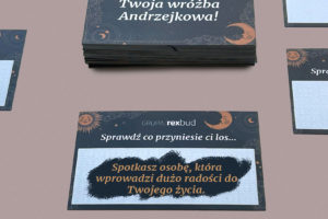 Zdrapki andrzejkowe w formacie wizytówkowym