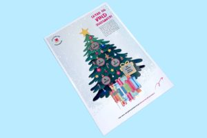 Zdrapka adwentowa w kształcie choinki